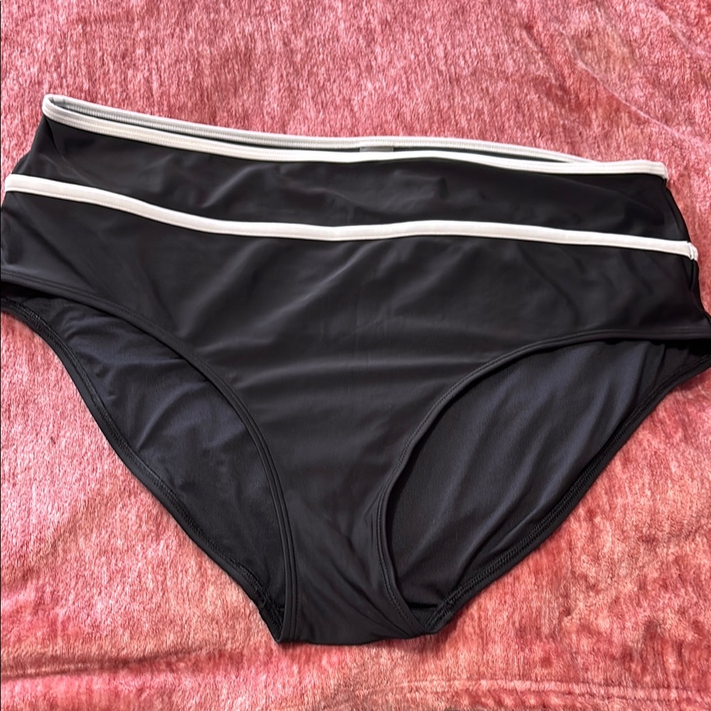 Old Navy Black Bikini Swimwear with White Trim